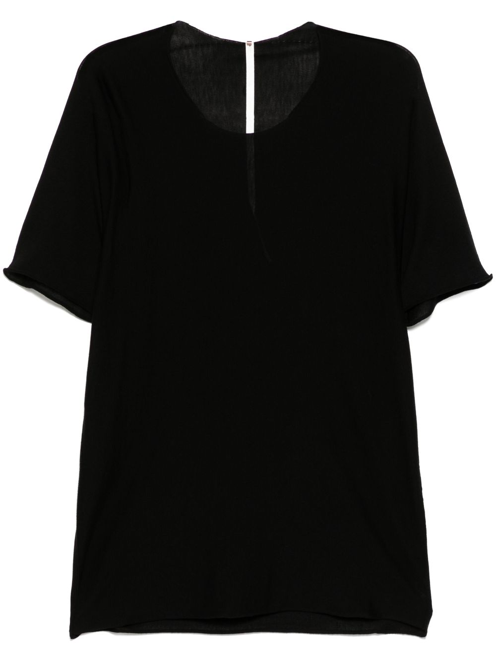 Label Under Construction raw edge T-shirt - Black