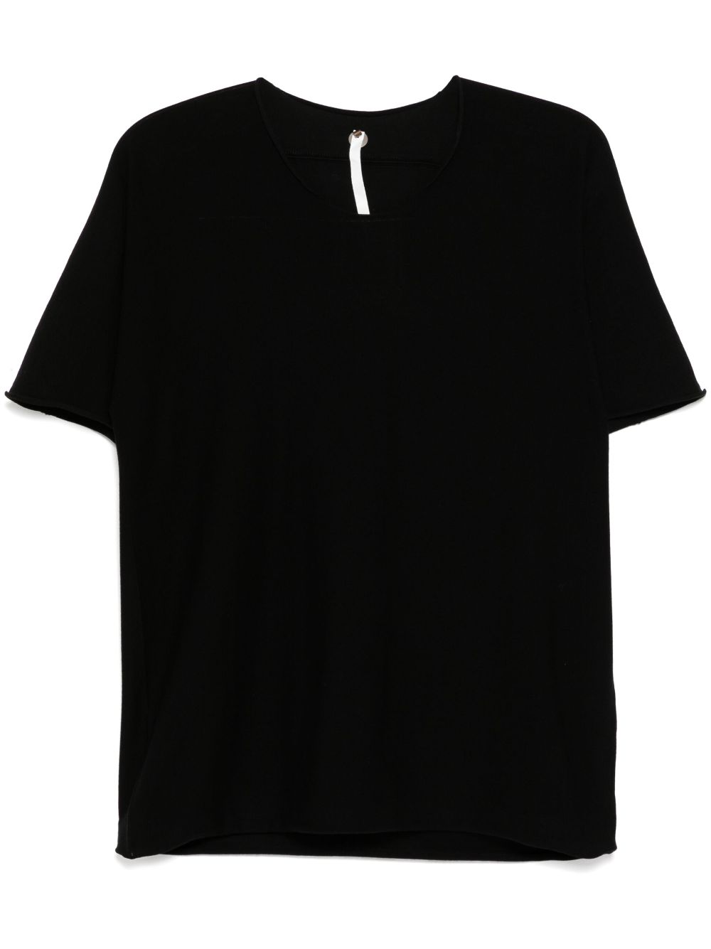 Label Under Construction raw edge T-shirt - Black