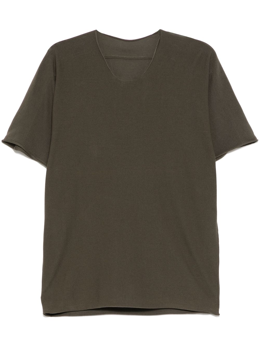 Label Under Construction raw edge T-shirt - Green