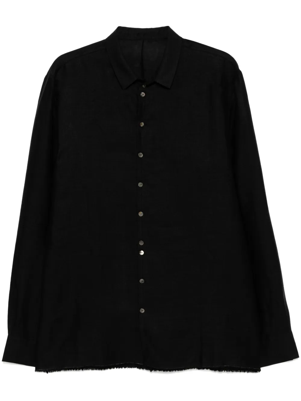 Label Under Construction button-up shirt – Black