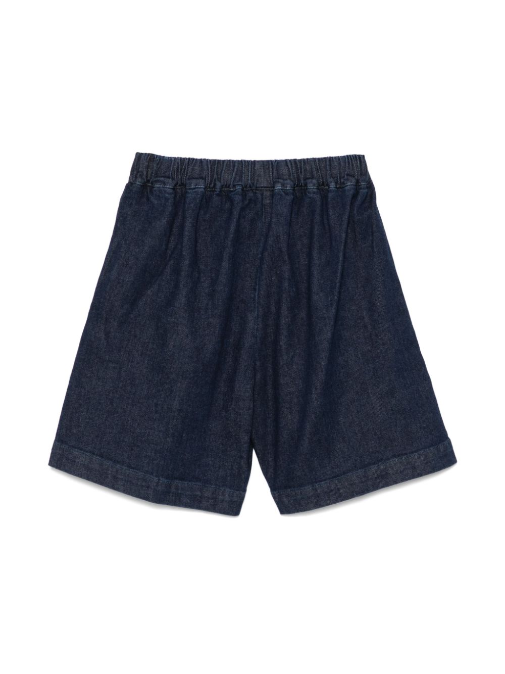 Il Gufo pleat-detail denim shorts - Blauw