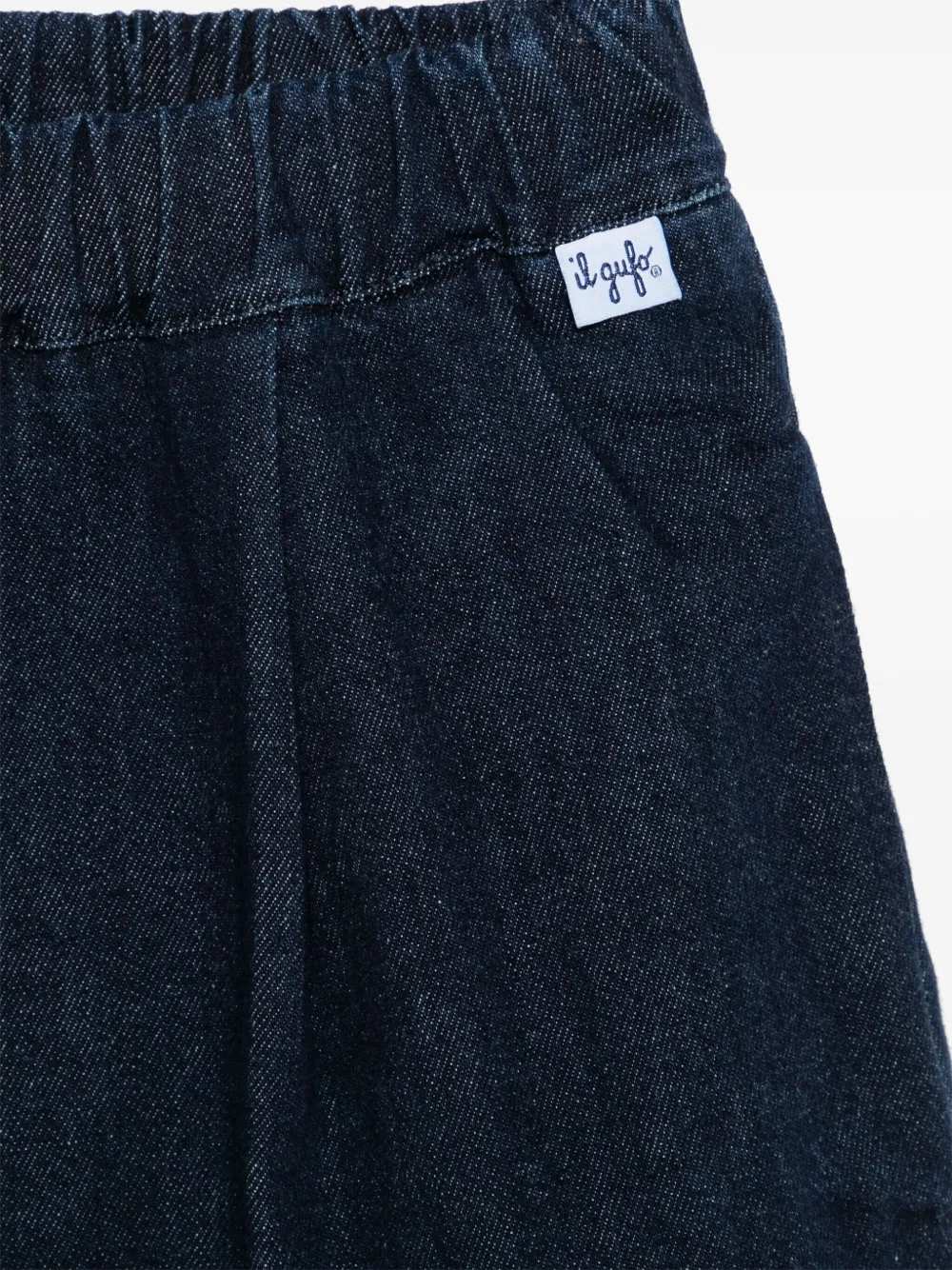 Il Gufo Geplooide spijkershorts Blauw