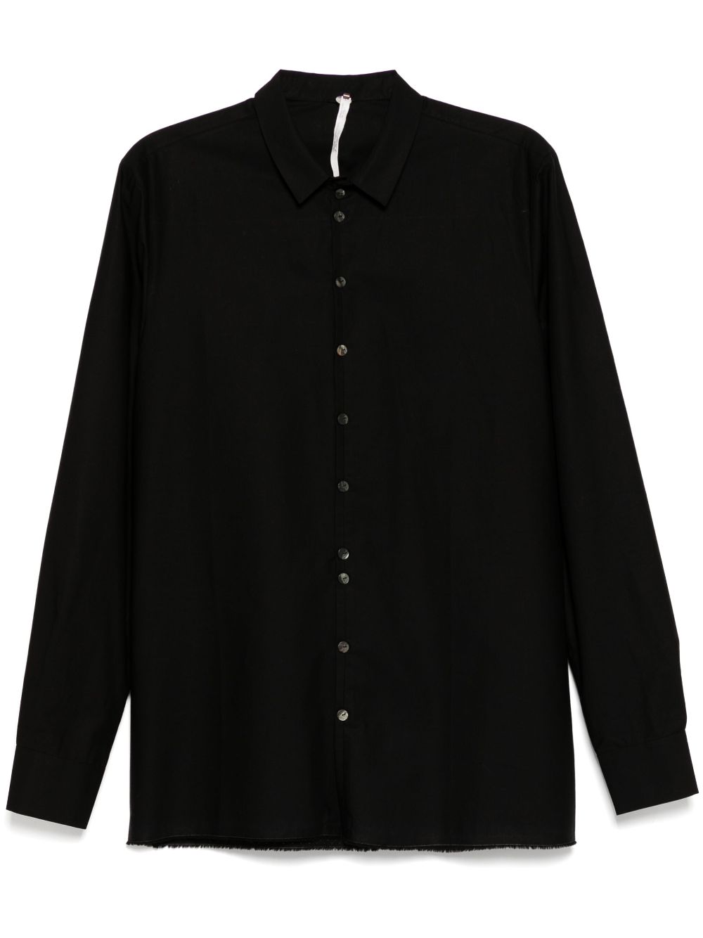 Label Under Construction raw edge shirt - Black