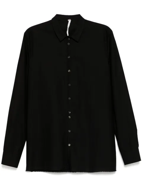 Label Under Construction camisa con bordes sin rematar