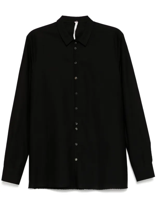 レーベルアンダー LABEL UNDER CONSTRUCTION 黒シャツ Label Under Construction カットオフエッジ シャツ | ブラック