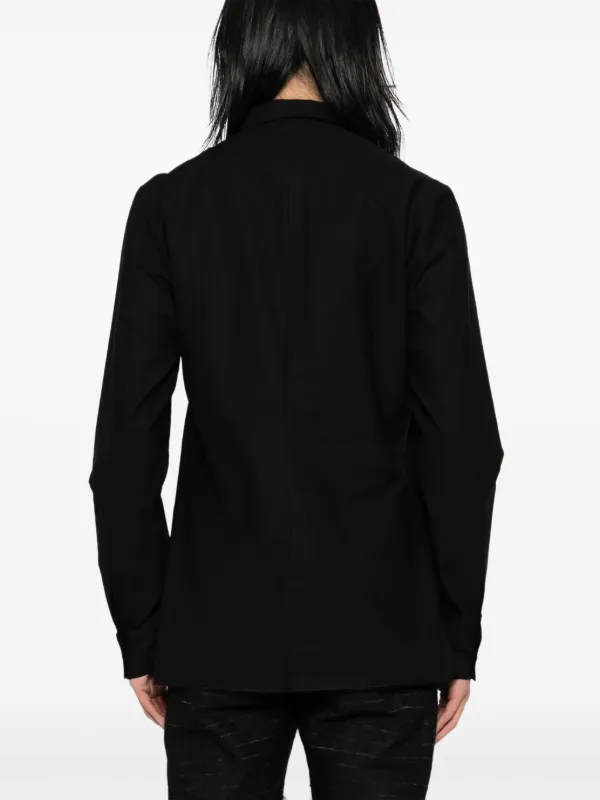Label Under Construction Raw Edge Shirt | Black | FARFETCH AO
