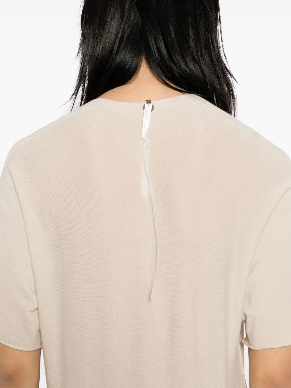 Label Under Construction Raw Edge T-shirt In Nude