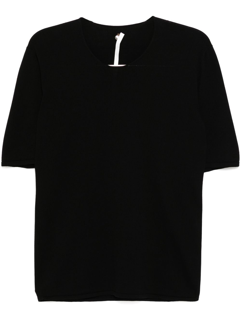 Label Under Construction raw edge T-shirt - Black