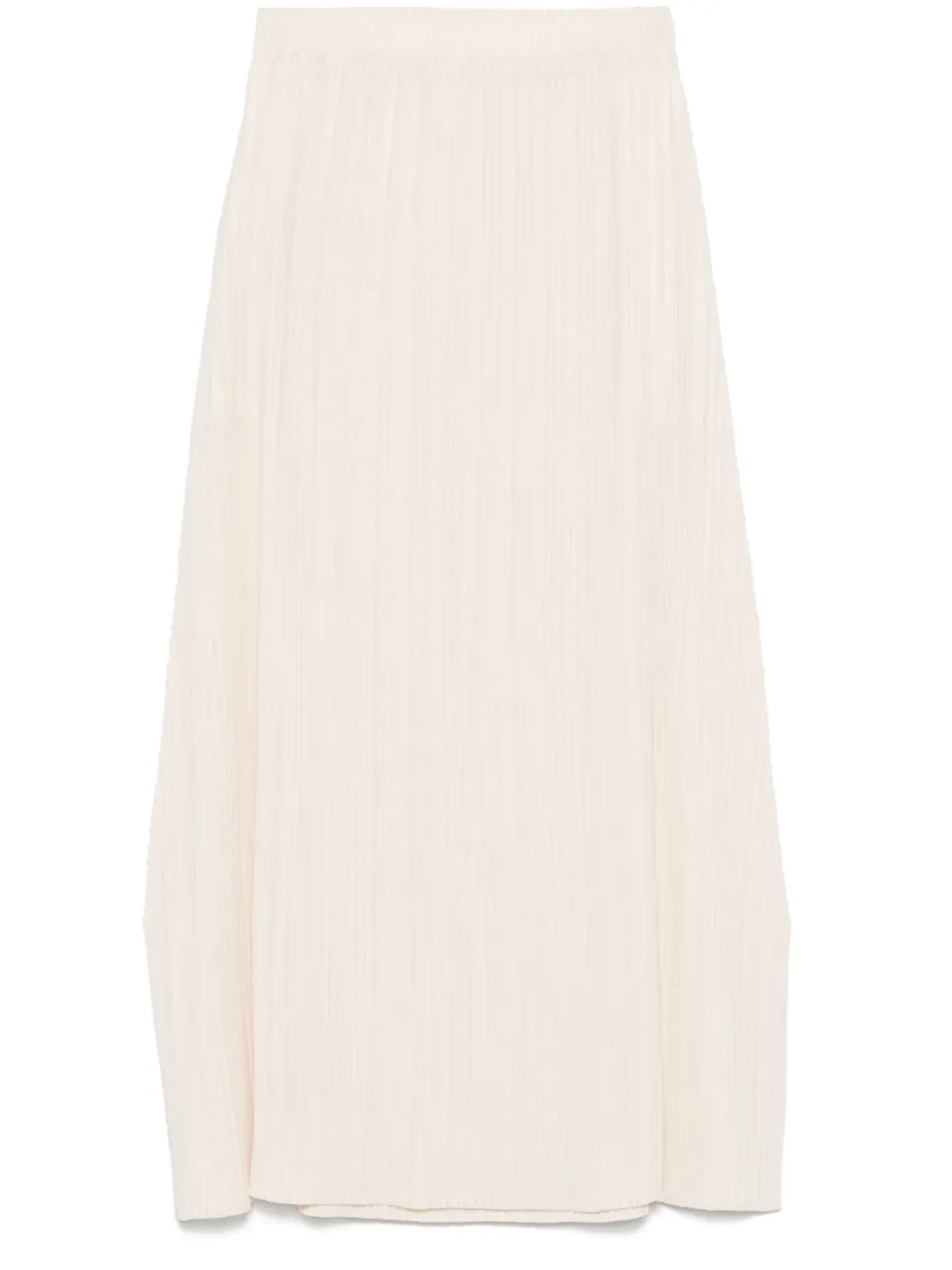 pleated midi skirt