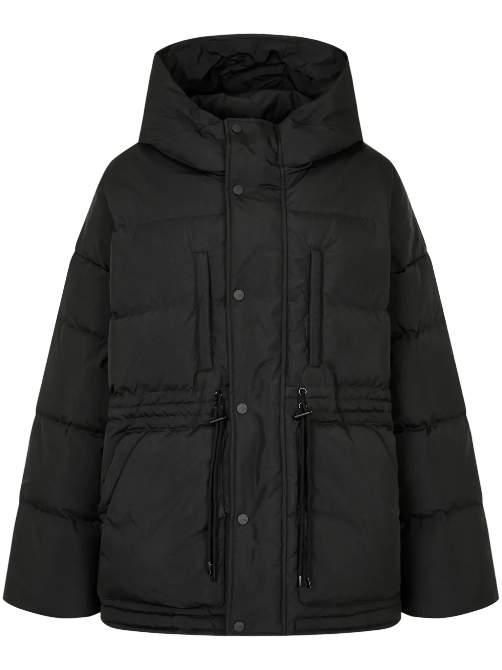 hooded down-padded parka