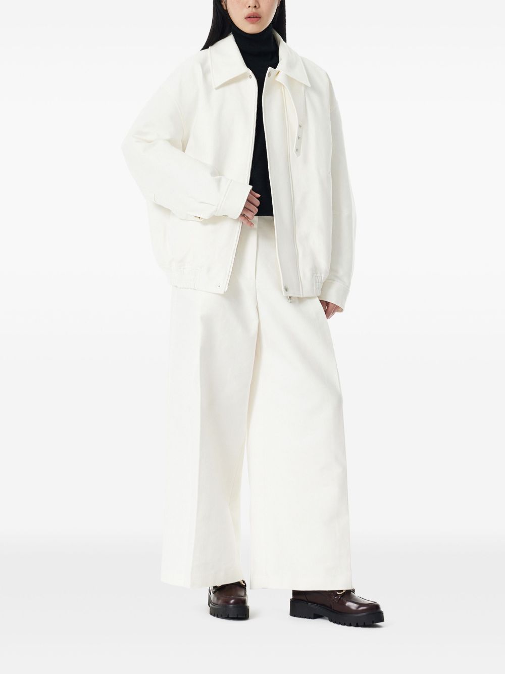 STUDIO TOMBOY turn-up collar jacket - White