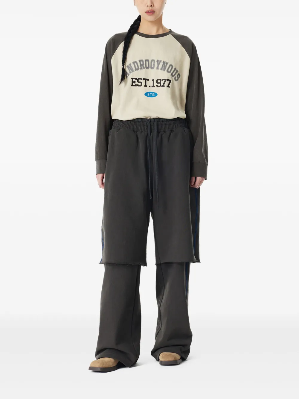 STUDIO TOMBOY Gelaagde broek met pigment - Grijs