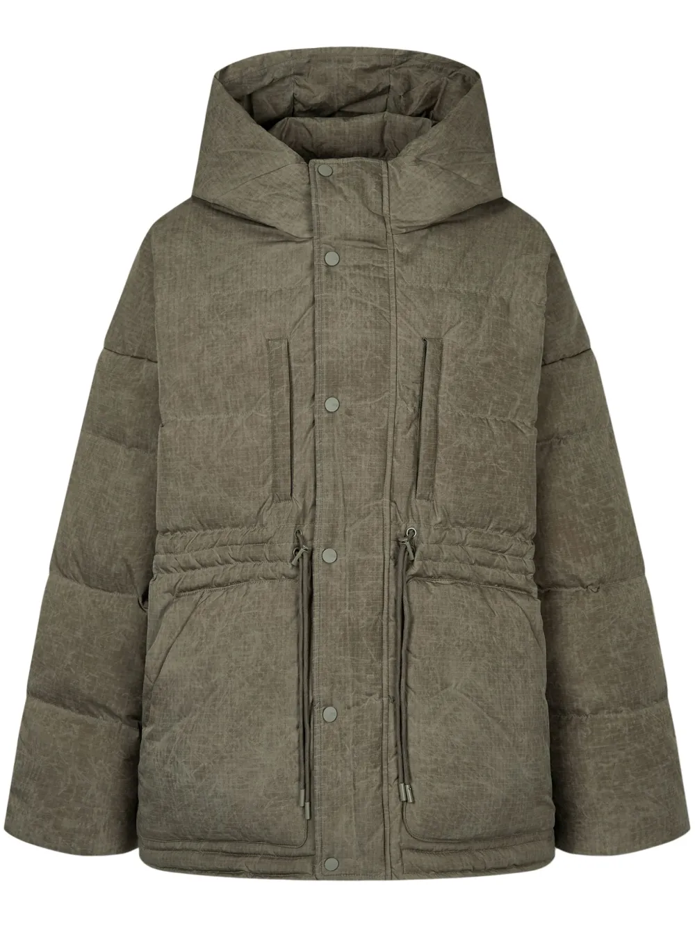 down-padded hooded parka