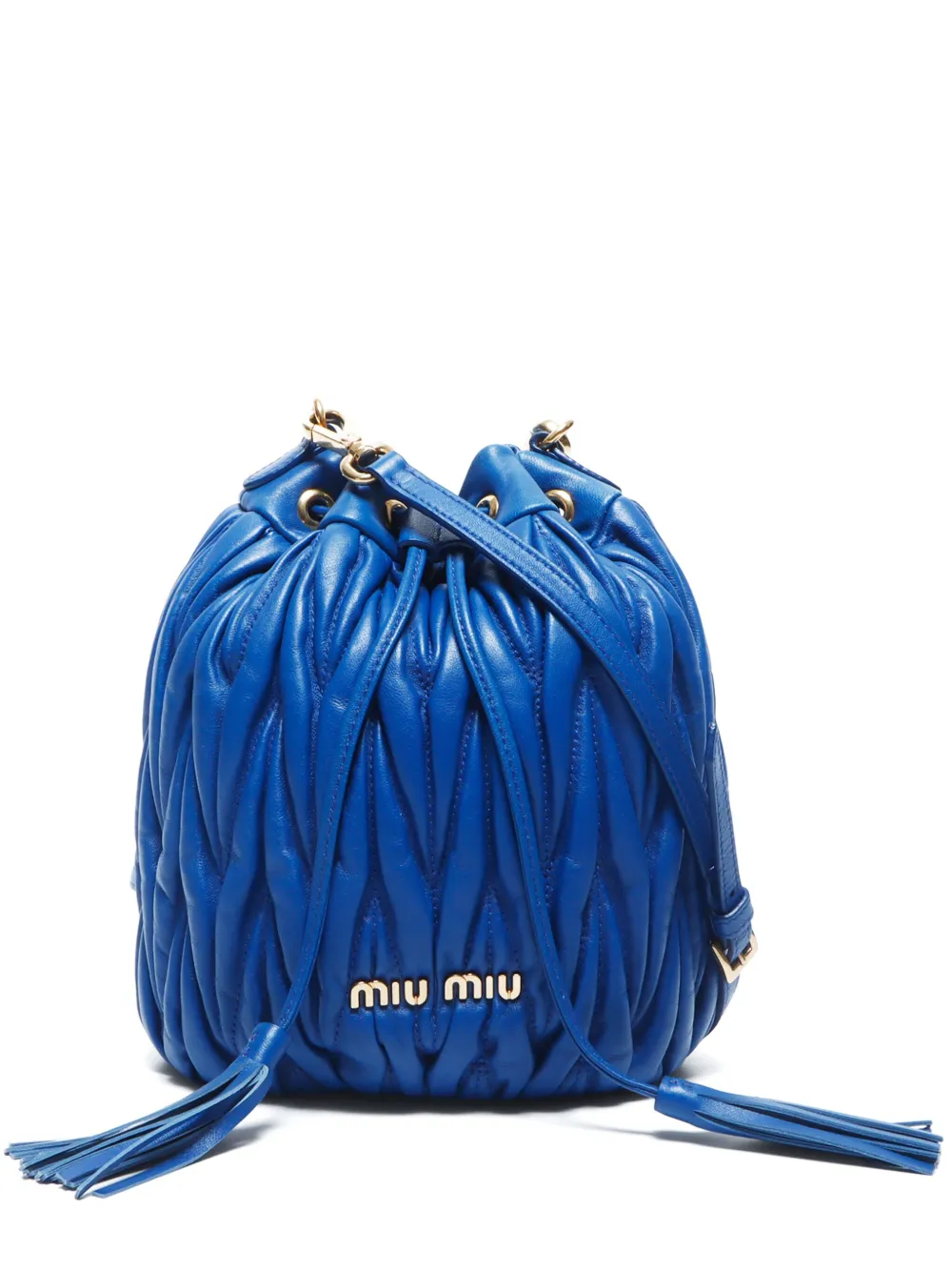 2010s matelassé bucket bag