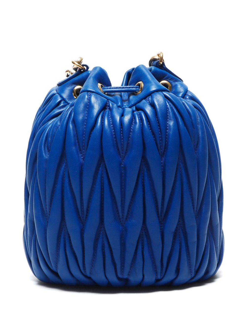 Miu Miu Pre-Owned 2010s matelassé bucket-tas - Blauw