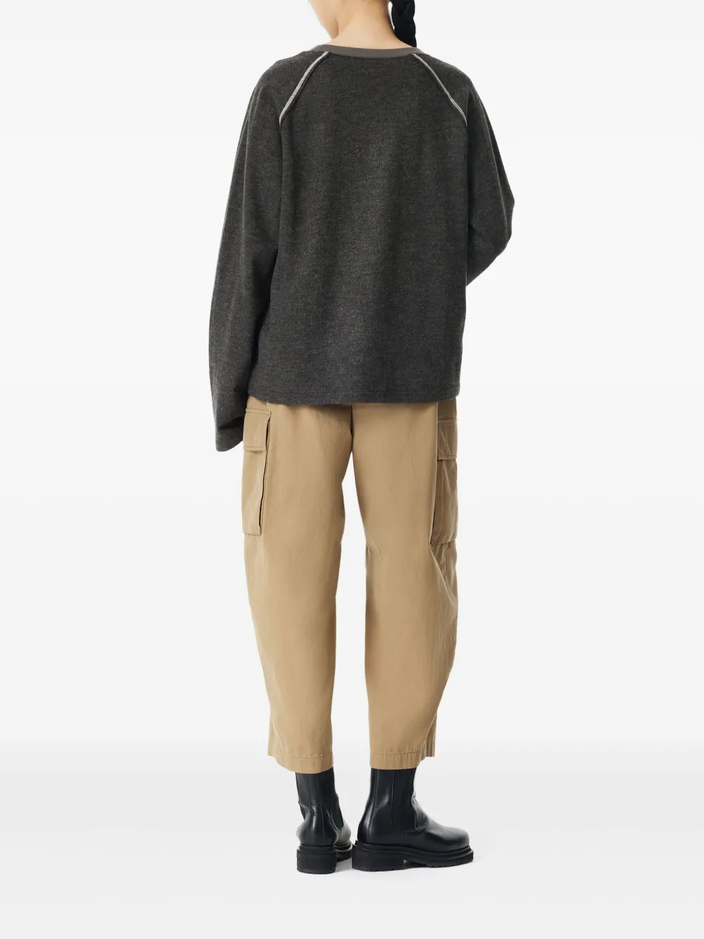 STUDIO TOMBOY T-shirt met zoomdetail Grijs