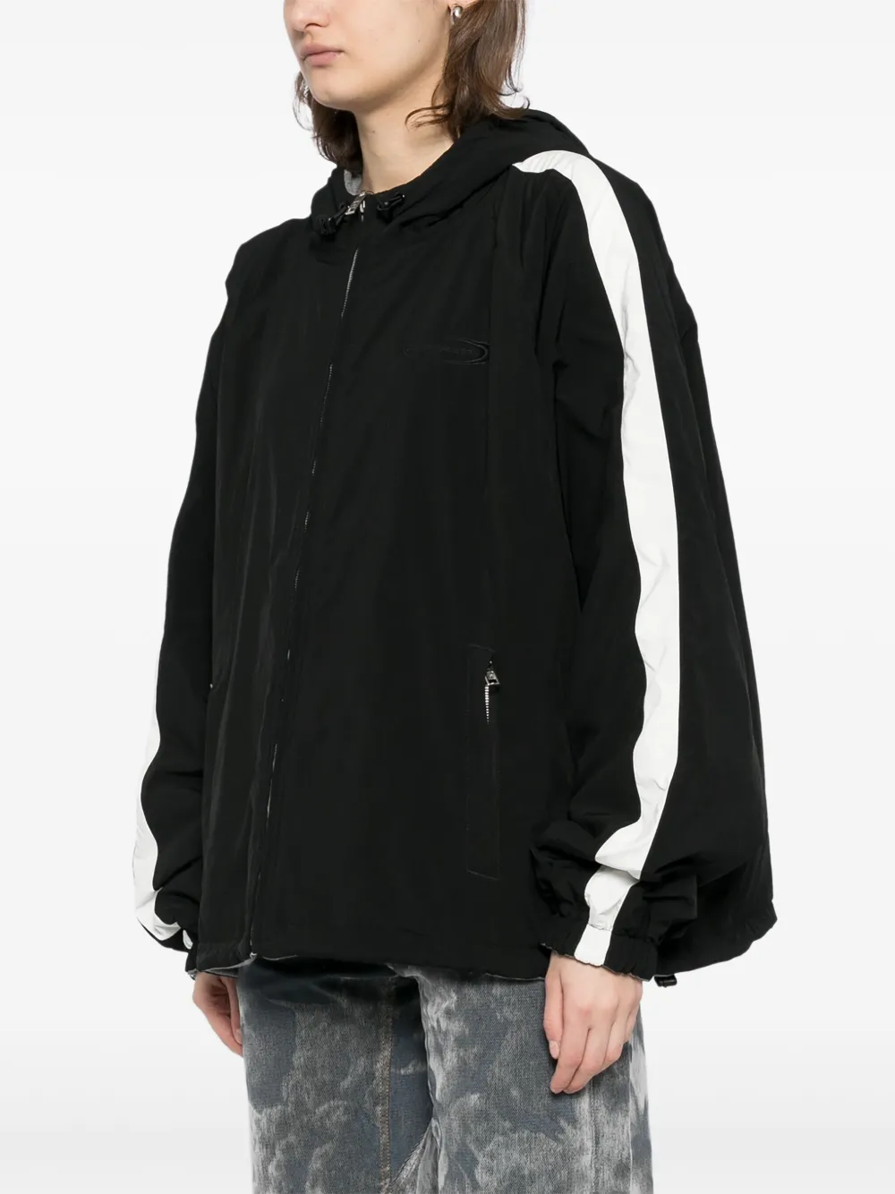 Alexander Wang Omkeerbare hoodie met rits Zwart