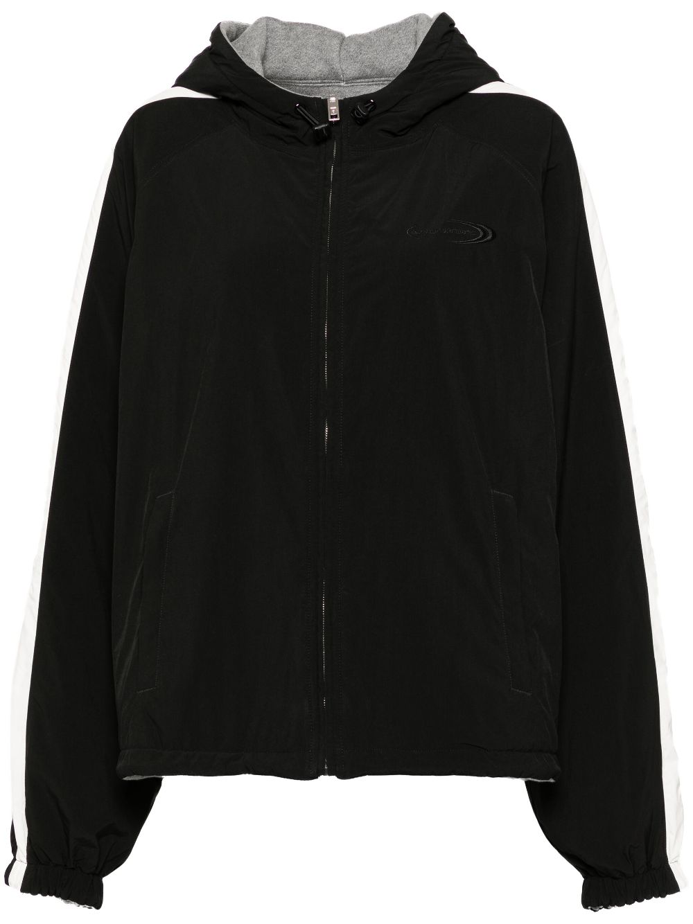 Alexander Wang Reversible Raglan zip hoodie - Black