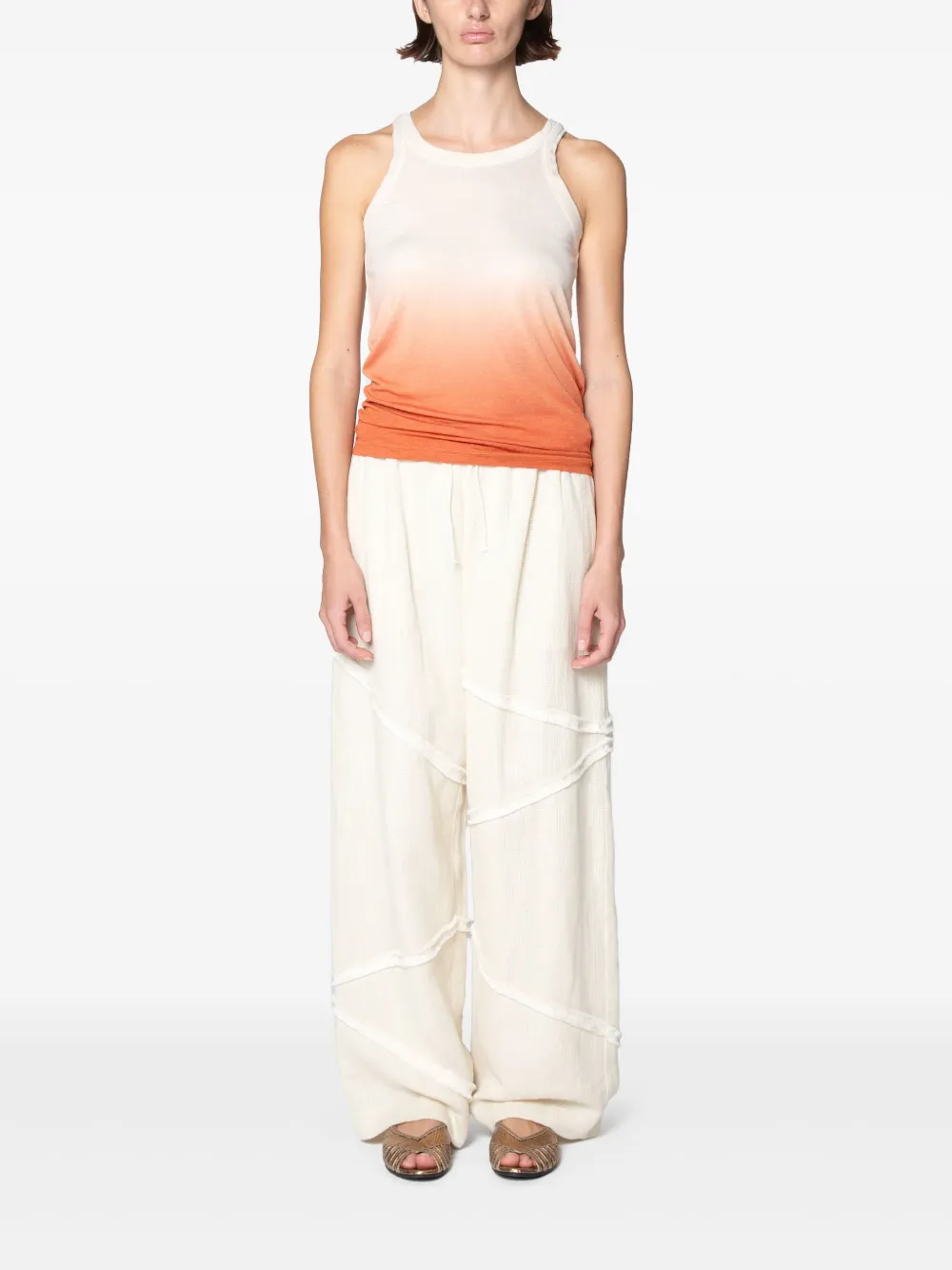 Muller Of Yoshiokubo Panama Fringe trousers | Wide-Leg Pants | Image 2