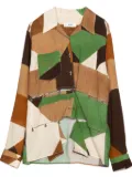Muller Of Yoshiokubo geometric-print shirt - Green