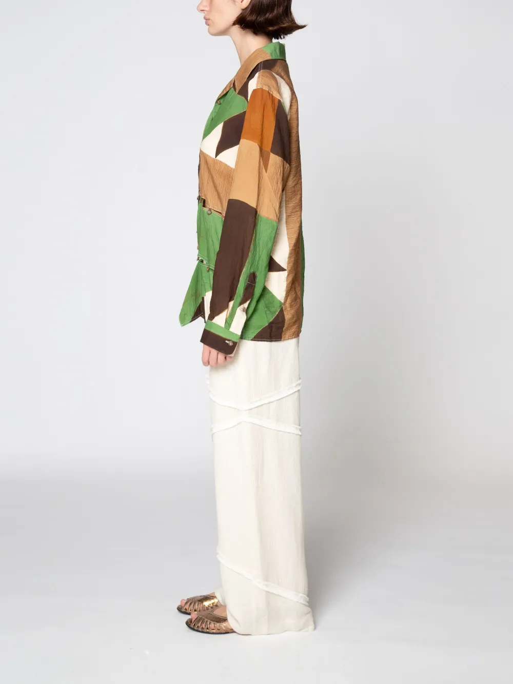 Muller Of Yoshiokubo Blouse met geometrische print Groen