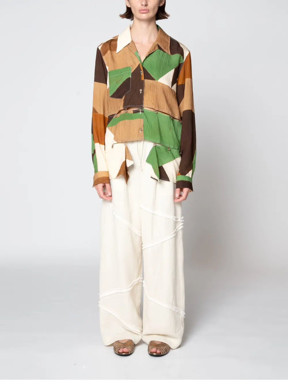Muller Of Yoshiokubo Blouse met geometrische print Groen