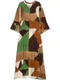 Muller Of Yoshiokubo geometric-print midi dress - Green