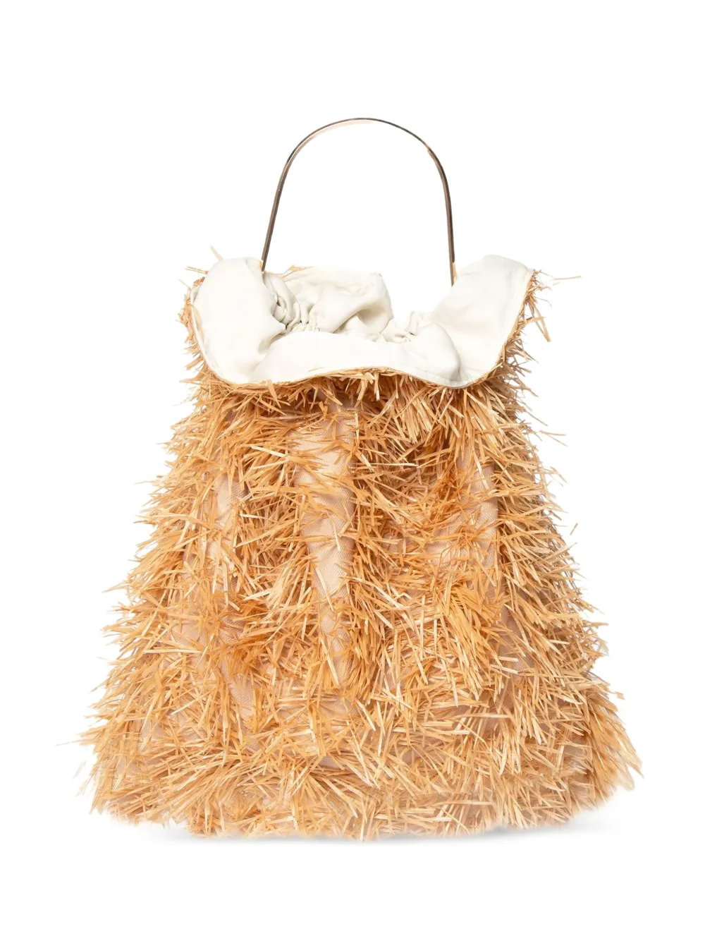 Muller Of Yoshiokubo large Savanna fringed bucket bag - Nude