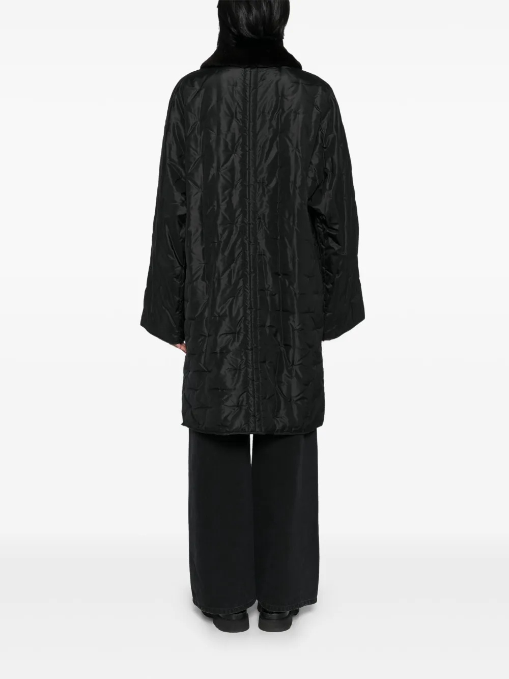 Pre-owned Chanel 1997 Zip Up Coat In Black
