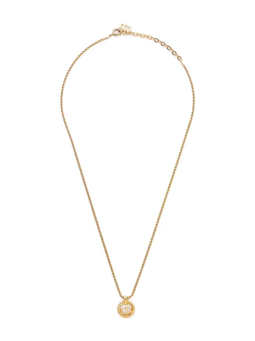Collier à pendentif CD (années 2000) - Christian Dior Pre-Owned - Modalova