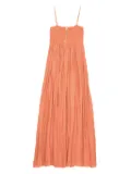 Muller Of Yoshiokubo pleated midi dress - Brown