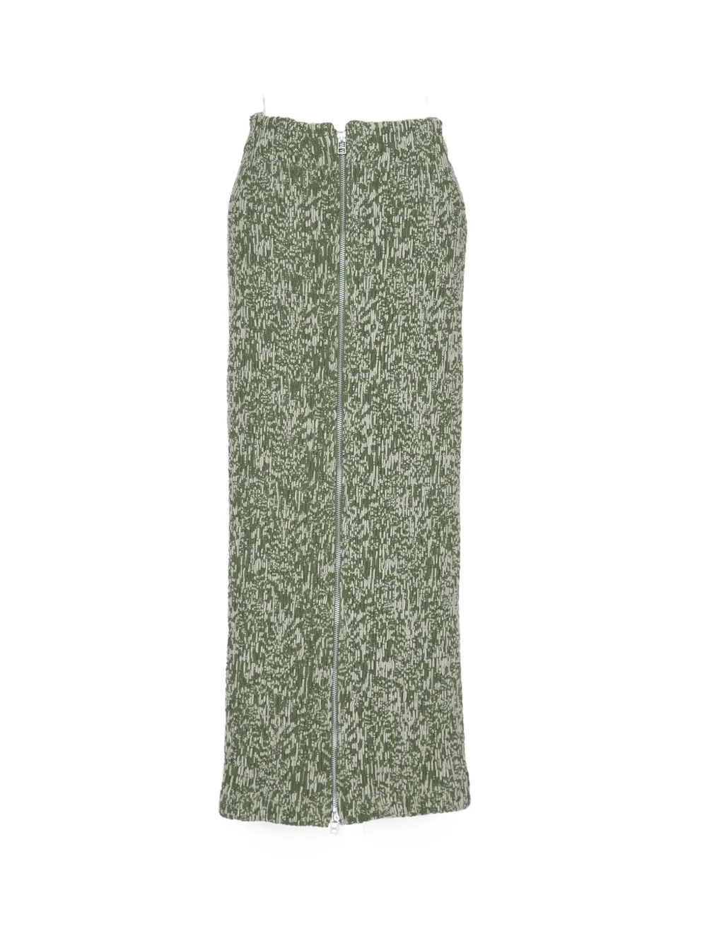 Muller Of Yoshiokubo zip-fastening textured-finish midi skirt - Grün