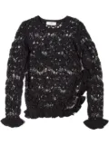 Muller Of Yoshiokubo Frilled Lace top - Black