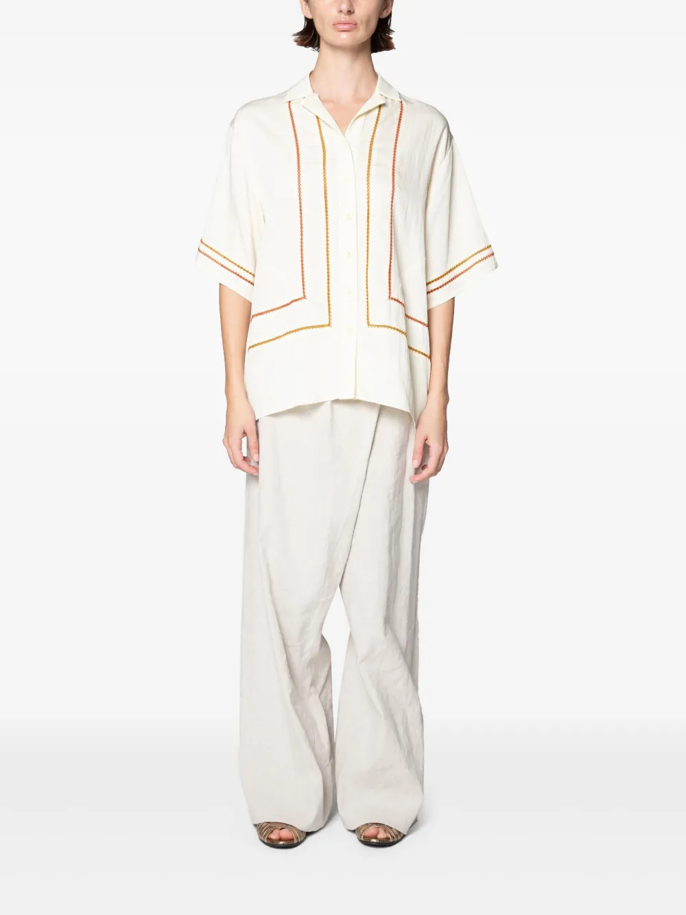 Muller Of Yoshiokubo Picot blouse - Beige
