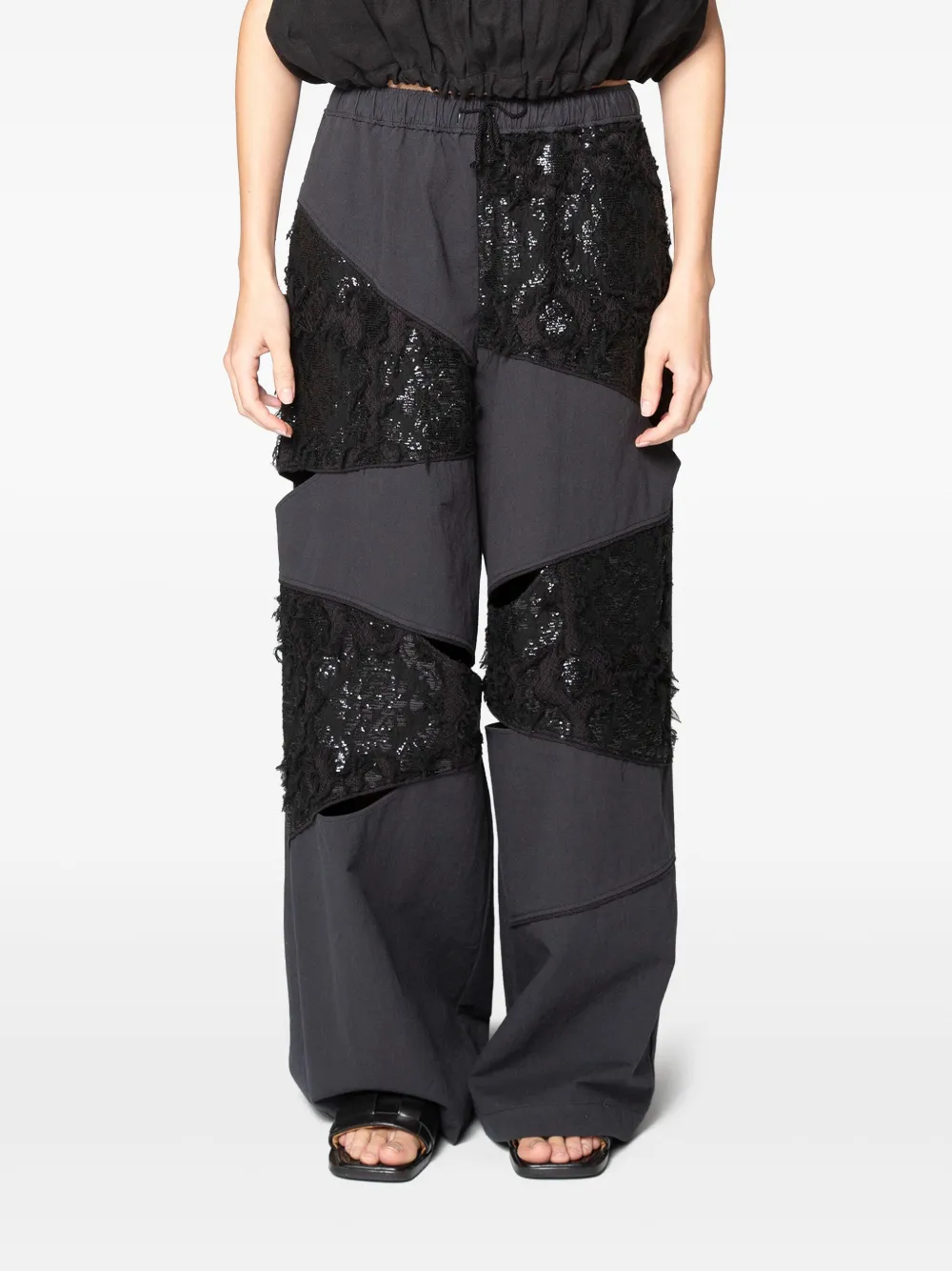 Muller Of Yoshiokubo Zijden broek Zwart