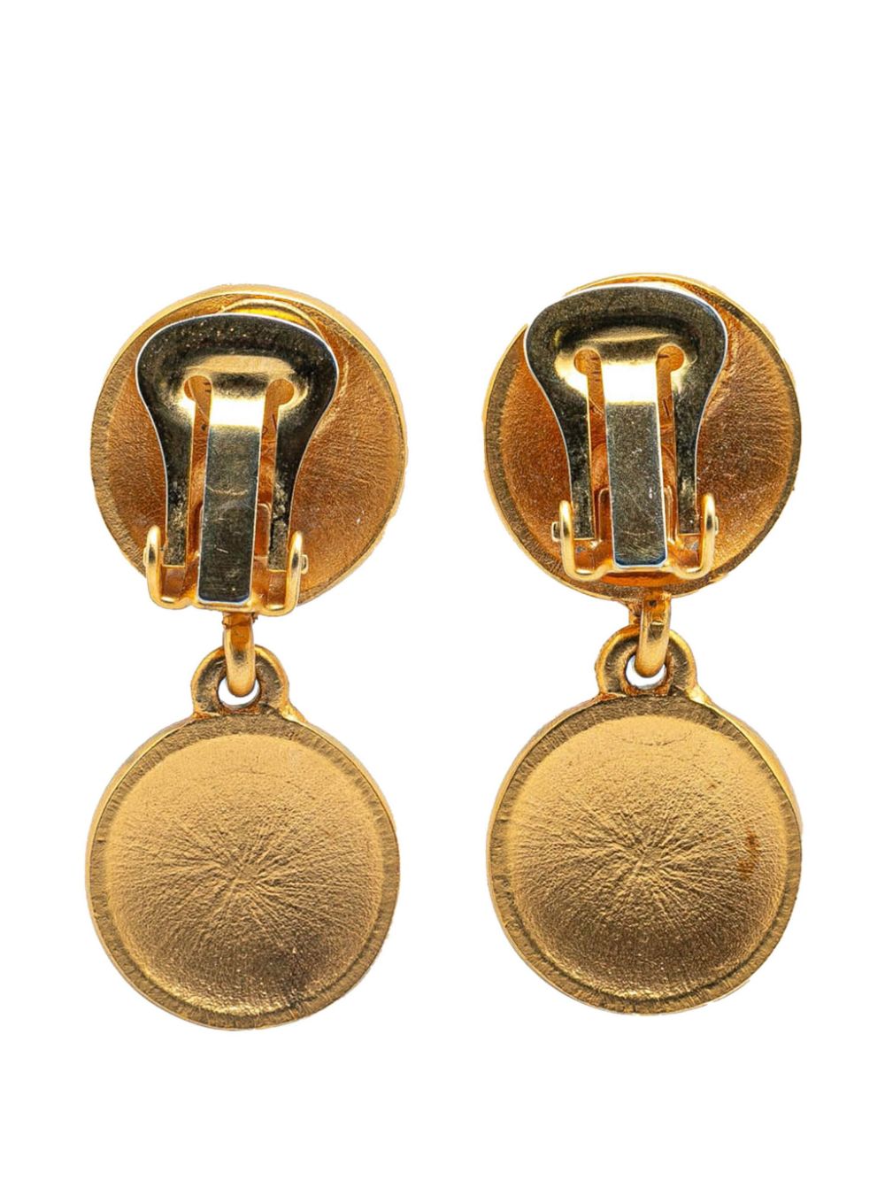 Céline Pre-Owned 1900s vergulde oorclips met imitatieparel - Goud