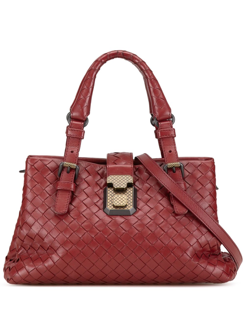 Bottega Veneta Pre-Owned 2012-2023 Mini Nappa Intrecciato Roma satchel - Red