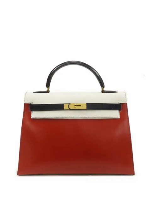 Hermès Pre-Owned 1989 Tricolor Box Calf Kelly Sellier 32 satchel