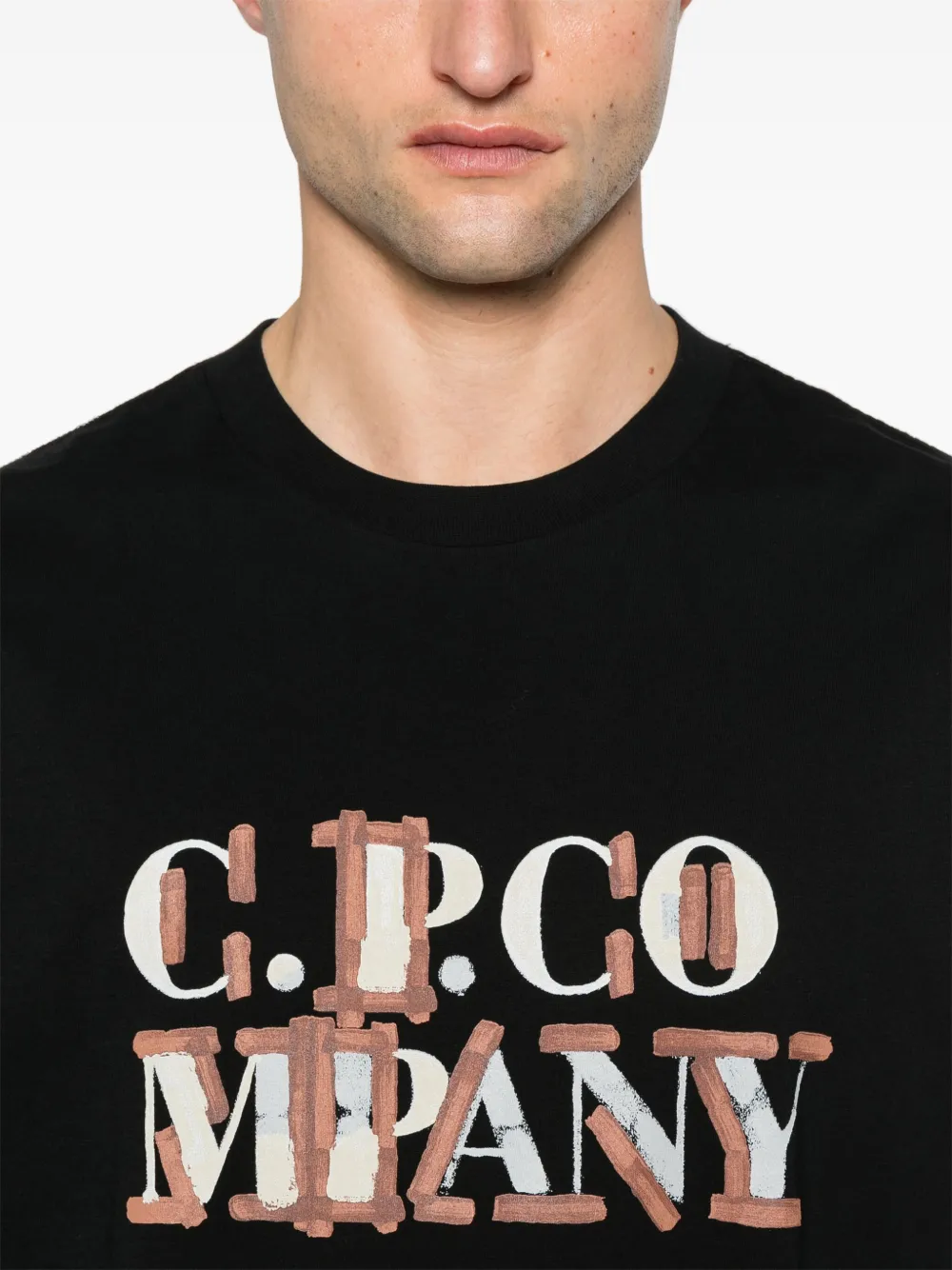 C.P. Company T-shirt met logoprint Zwart