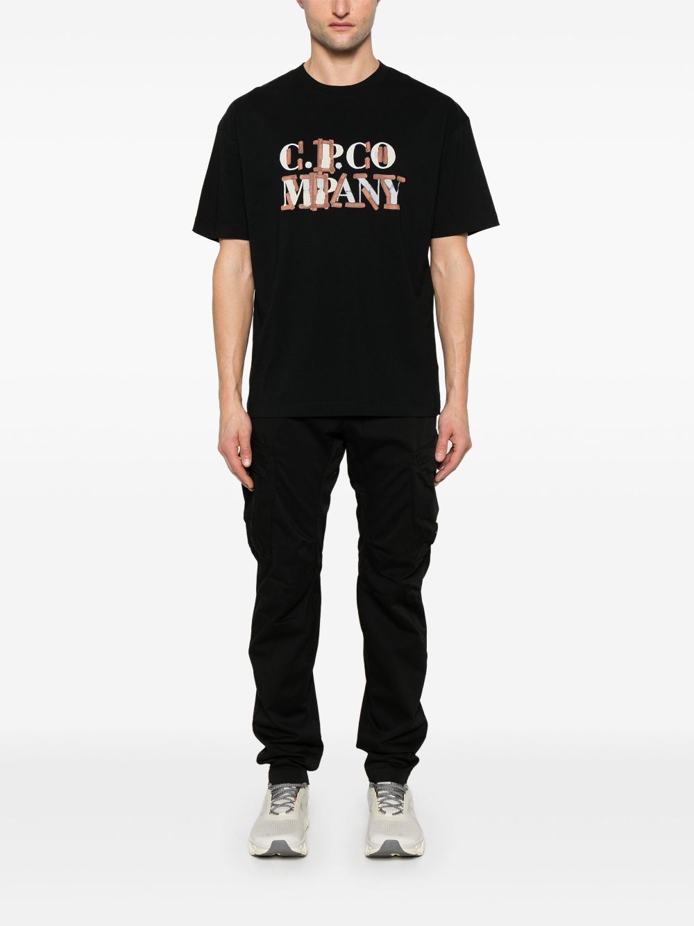 C.P. Company T-shirt met logoprint - Zwart