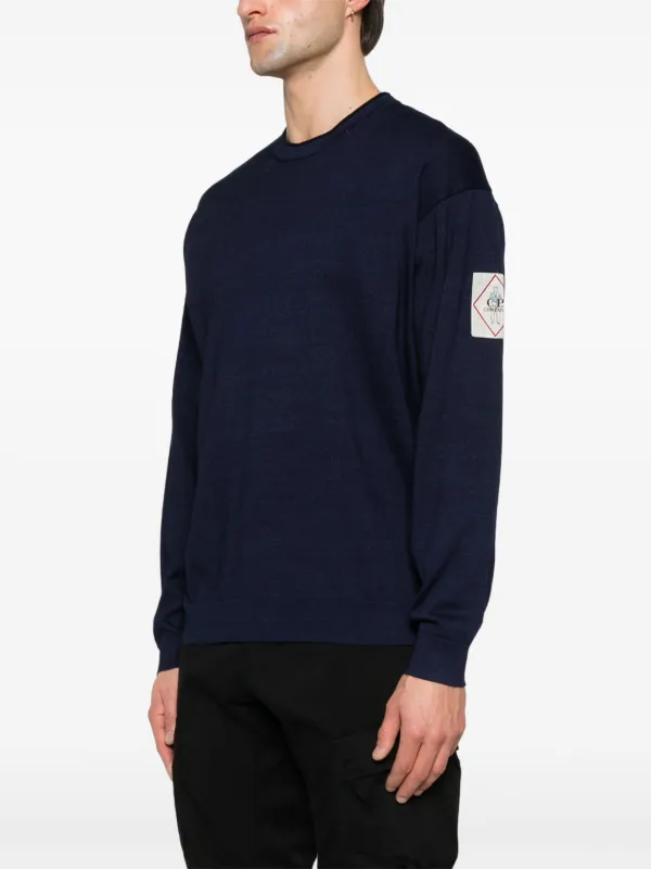 C.P. Company logo-patch Sweater | Blue | FARFETCH
