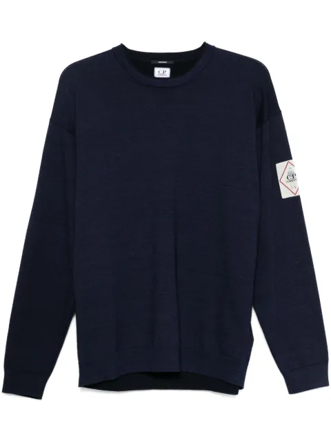 C.P. Company logo-patch sweater