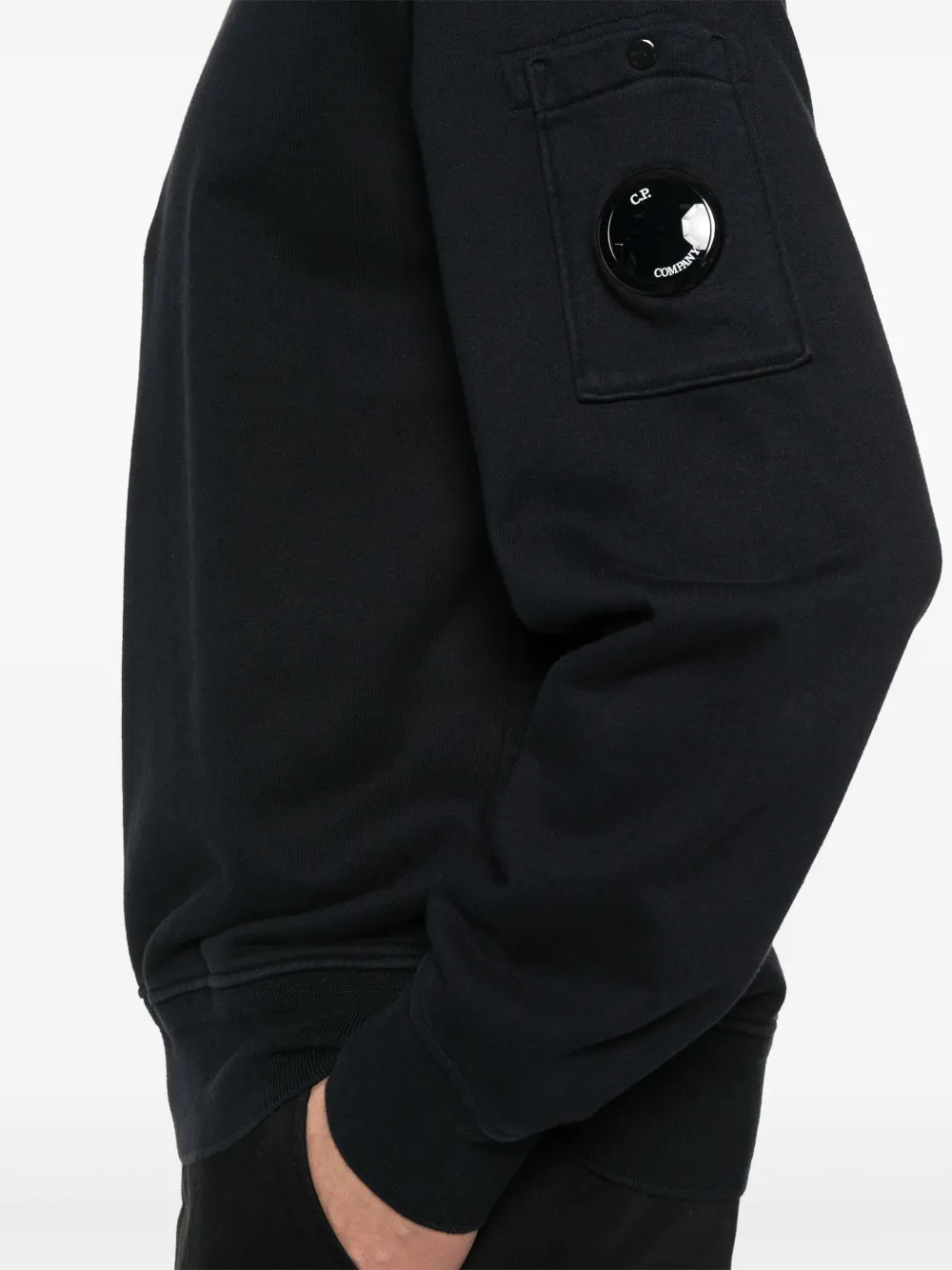 Shop C.p. Company Lens-detail Sweatshirt In Blue