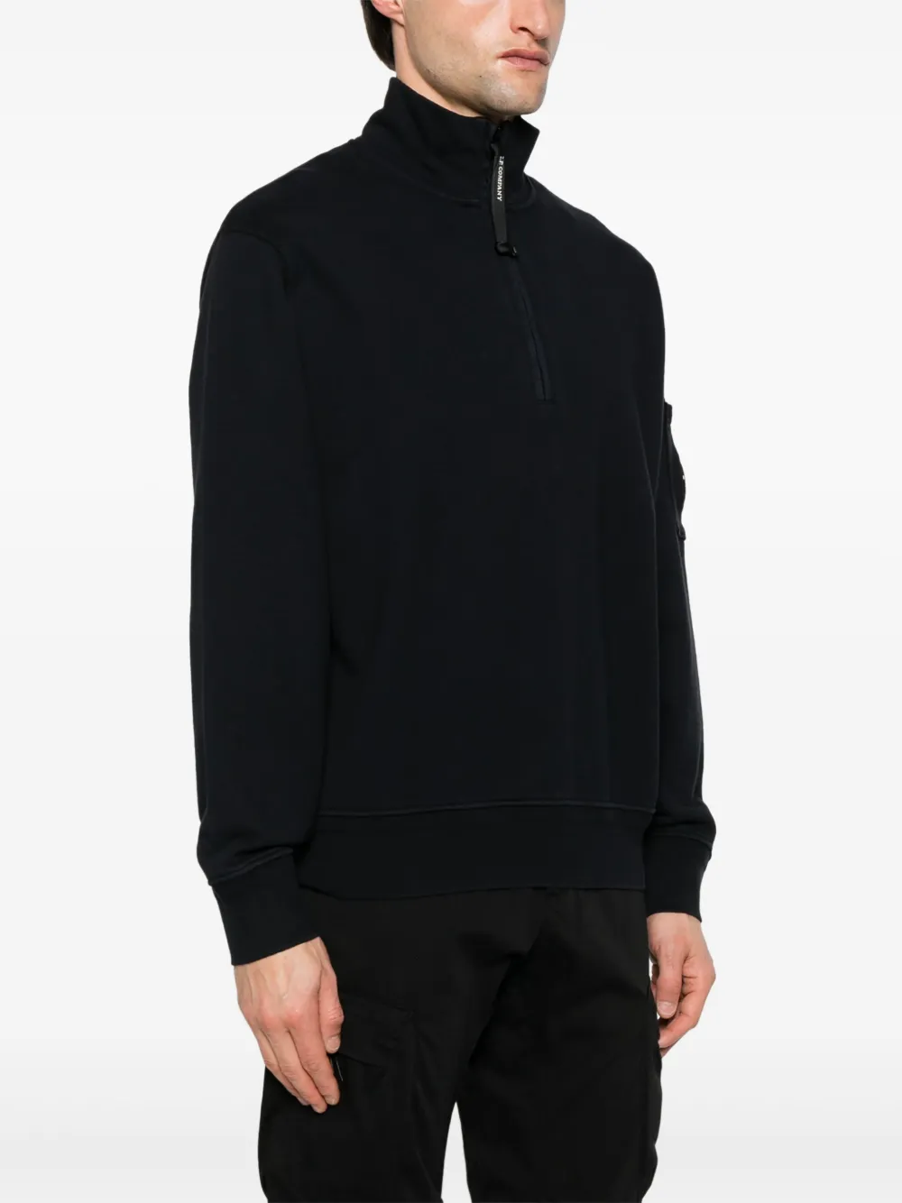 Shop C.p. Company Lens-detail Sweatshirt In Blue