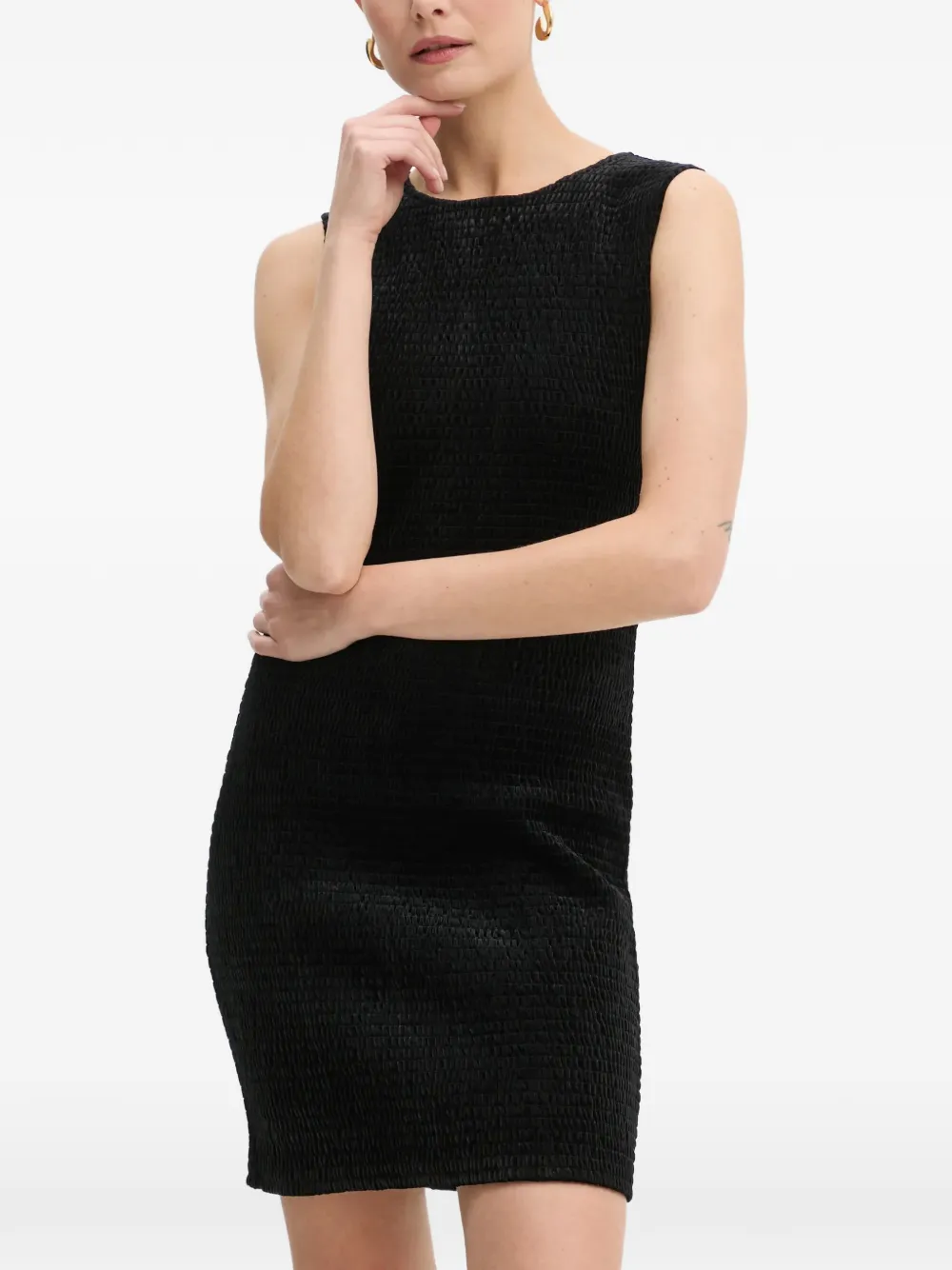 Michael Michael Kors smocked velvet dress - Black