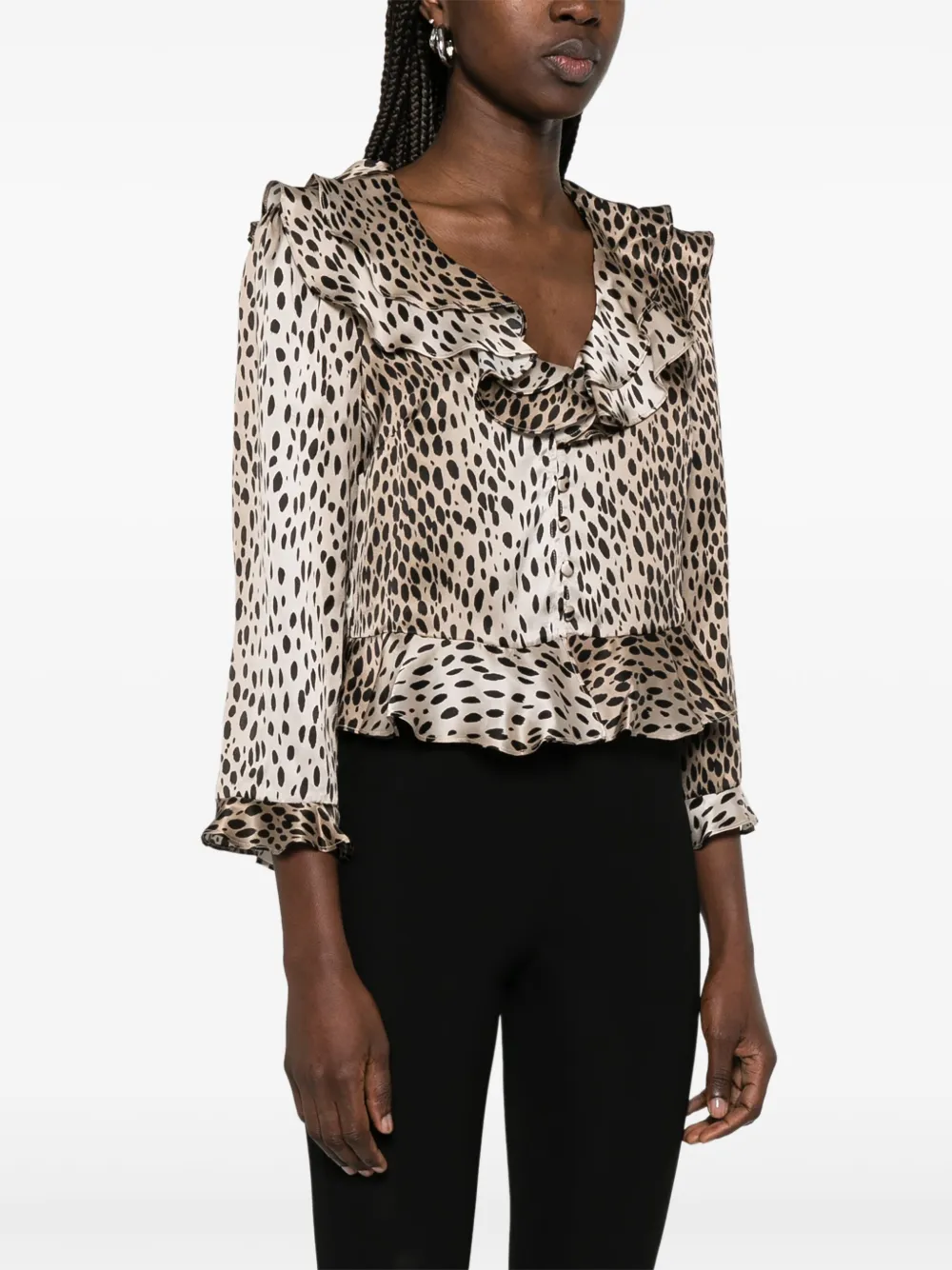 Rixo Atlas blouse Bruin
