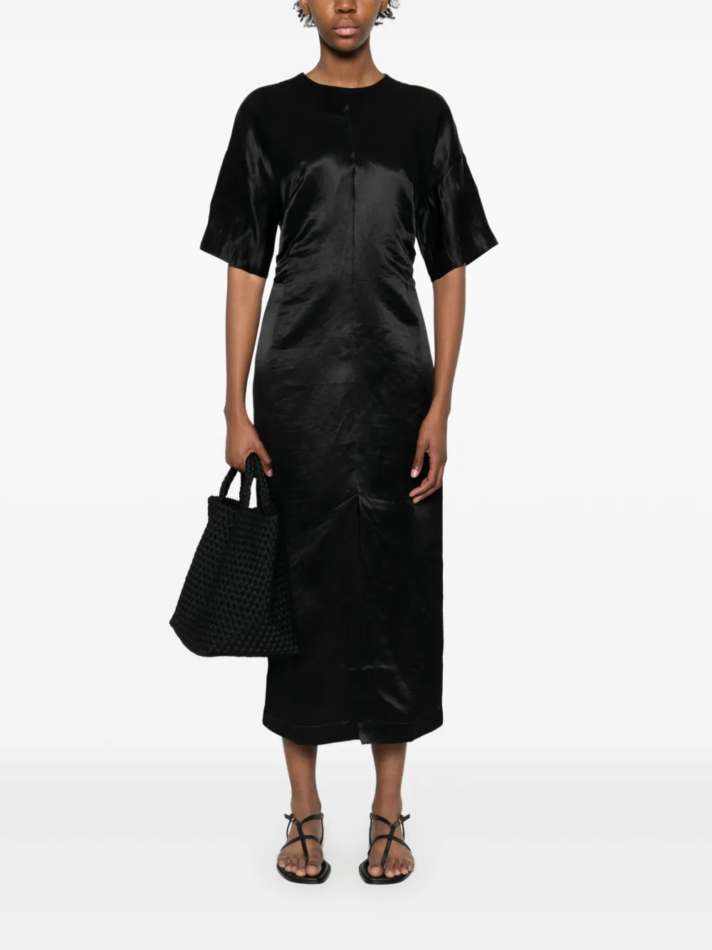 LouLou de Saison short sleeve dress - Zwart