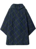 Burberry Packaway Check cape - Blue