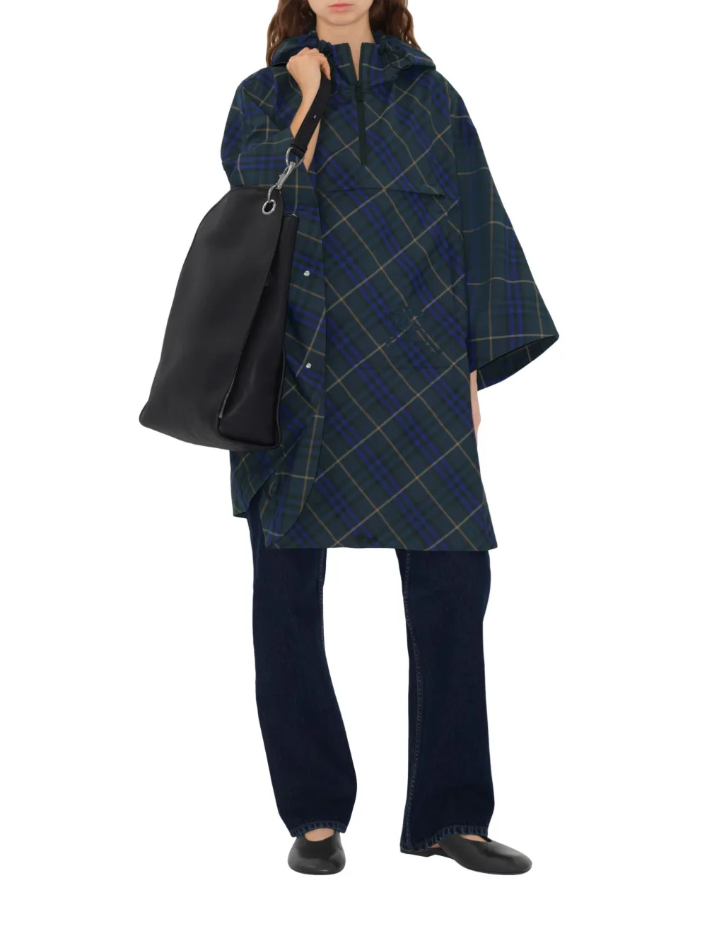 Burberry Meeneembare geruite cape Blauw