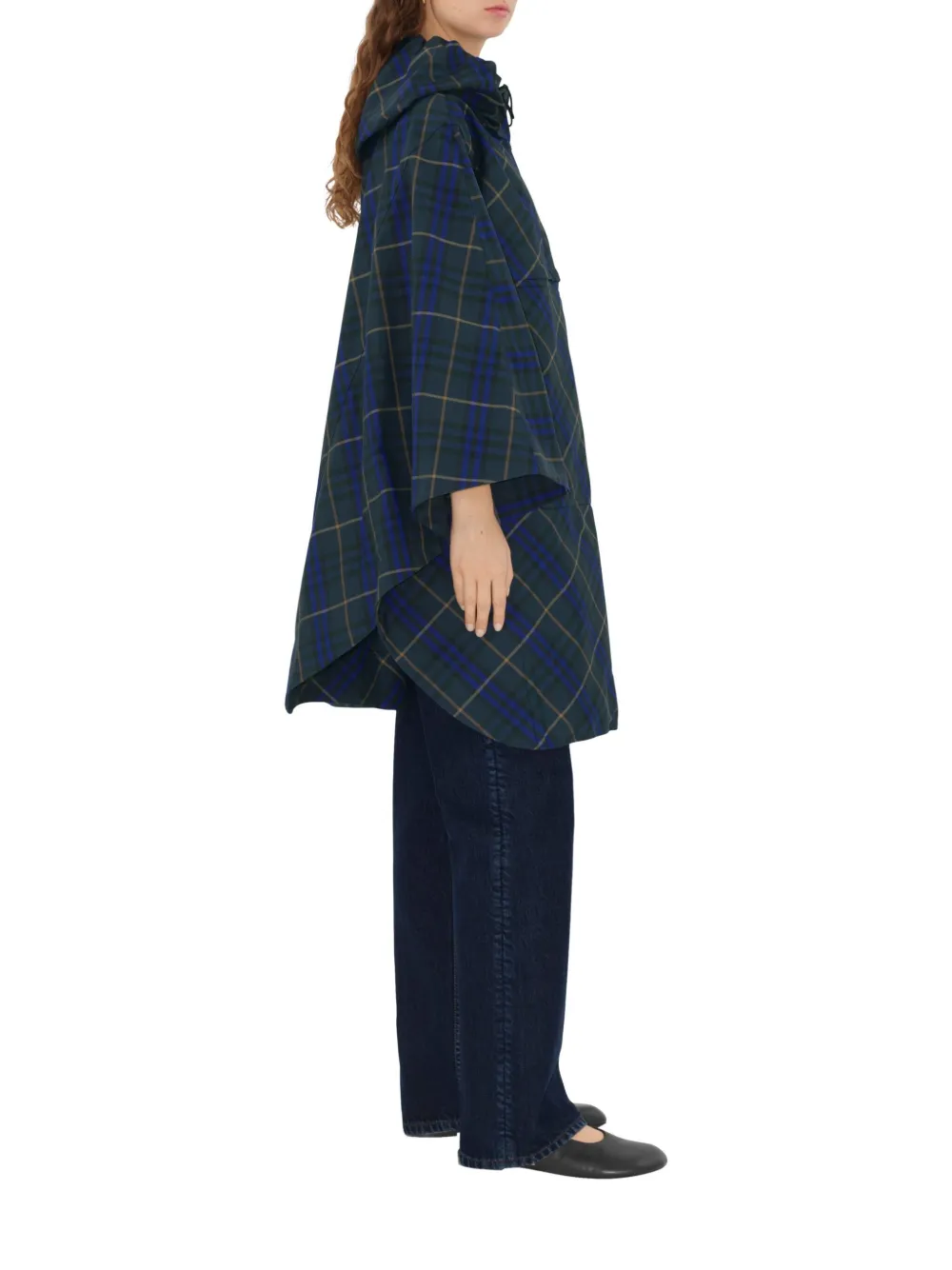 Burberry Meeneembare geruite cape Blauw